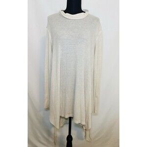 We The Free Beige Wonder Woman Mock Neck Thermal Tunic Dress Women's MEDIUM‎